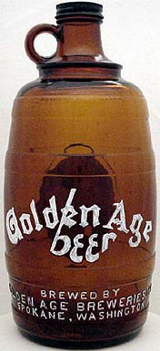 GOLDEN AGE BREWERIES EMBOSSED BEER BOTTLE