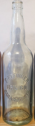 F. EFFINGER BREWING COMPANY EMBOSSED BEER BOTTLE