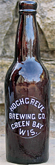 HOCHGREVE BREWING COMPANY EMBOSSED BEER BOTTLE