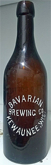 BAVARIAN BREWING COMPANY EMBOSSED BEER BOTTLE