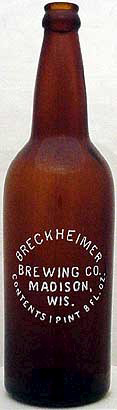 BRECKHEIMER BREWING COMPANY EMBOSSED BEER BOTTLE