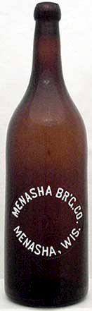 MENASHA BREWING COMPANY EMBOSSED BEER BOTTLE