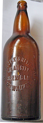 CREAM CITY BREWING COMPANY EMBOSSED BEER BOTTLE