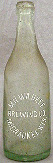 MILWAUKEE BREWING COMPANY EMBOSSED BEER BOTTLE