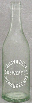 MILWAUKEE BREWERY COMPANY EMBOSSED BEER BOTTLE