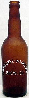 MILWAUKEE WAUKESHA BREWING COMPANY EMBOSSED BEER BOTTLE
