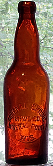 MINERAL SPRING BREWING COMPANY EMBOSSED BEER BOTTLE