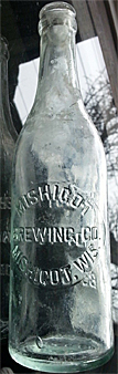 MISHICOTT BREWING COMPANY EMBOSSED BEER BOTTLE
