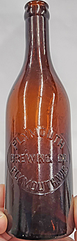 PLYMOUTH BREWING COMPANY EMBOSSED BEER BOTTLE