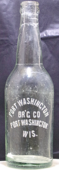 PORT WASHINGTON BREWING COMPANY EMBOSSED BEER BOTTLE