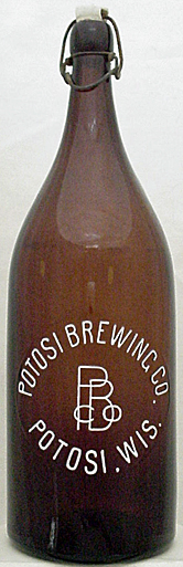 POTOSI BREWING COMPANY EMBOSSED BEER BOTTLE