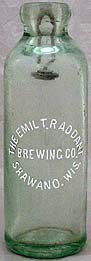 THE EMIL T. RADDANT BREWING COMPANY EMBOSSED BEER BOTTLE