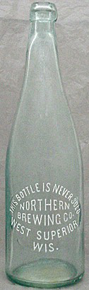 NORTHERN BREWING COMPANY EMBOSSED BEER BOTTLE