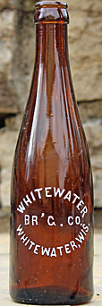 WHITEWATER BREWING COMPANY EMBOSSED BEER BOTTLE