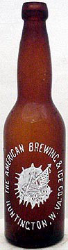 AMERICAN BREWING & ICE COMPANY EMBOSSED BEER BOTTLE