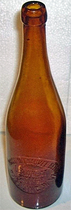 PABST MILWAUKEE BEER EMBOSSED BEER BOTTLE
