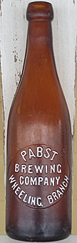 PABST BREWING COMPANY EMBOSSED BEER BOTTLE