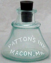 PATTON'S INK MACON MISSOURI INK BOTTLE