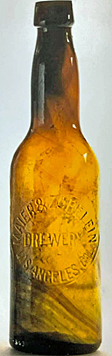 MAIER & ZOBELEIN BREWERY EMBOSSED BEER BOTTLE