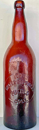 THE WALTER BREWING COMPANY EMBOSSED BEER BOTTLE