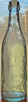 WEIDEMANN BREWING COMPANY EMBOSSED BEER BOTTLE