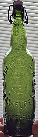 BRAUEREI J. J. JUNG EMBOSSED BEER BOTTLE