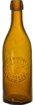 GROSSENHEIDER'S CELEBRATED BOTTLED LAGER BEER EMBOSSED BEER BOTTLE