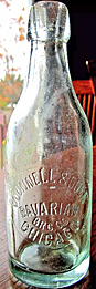 O'DONNELL & DUER BAVARIAN BREWING COMPANY EMBOSSED BEER BOTTLE