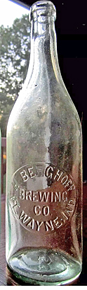 H. BERGHOFF BREWING COMPANY EMBOSSED BEER BOTTLE