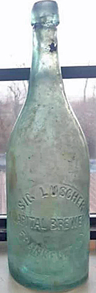 SIG LUSCHER CAPITAL BREWERY EMBOSSED BEER BOTTLE