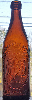 THE EIGENBROT BREWERY EMBOSSED BEER BOTTLE