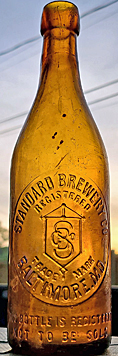 THE STANDARD BREWERY COMPANY EMBOSSED BEER BOTTLE