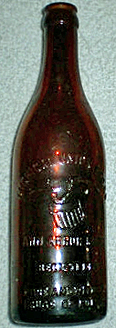 MICHIGAN UNION BREWING COMPANY EMBOSSED BEER BOTTLE