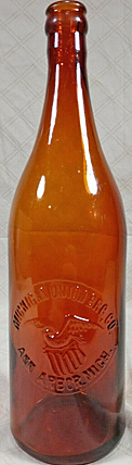 MICHIGAN UNION BREWING COMPANY EMBOSSED BEER BOTTLE