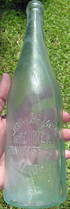 JOSEPH GAMBS BREWERY EMBOSSED BEER BOTTLE