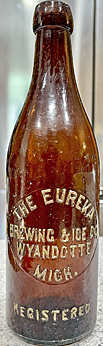 EUREKA BREWING & ICE COMPANY EMBOSSED BEER BOTTLE