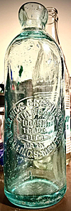 BILLINGS BREWING COMPANY'S DIAMOND BRAND EMBOSSED BEER BOTTLE