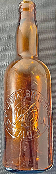 BROADWAY BREWING COMPANY EMBOSSED BEER BOTTLE