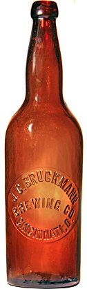 THE BRUCKMANN BREWING COMPANY EMBOSSED BEER BOTTLE