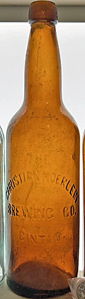 THE CHRISTIAN MOERLEIN BREWING COMPANY EMBOSSED BEER BOTTLE