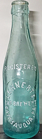 LEHNERTS CATASAQUA BREWERY EMBOSSED BEER BOTTLE