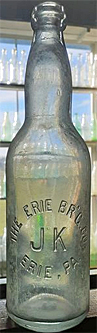 THE ERIE BREWING COMPANY EMBOSSED BEER BOTTLE