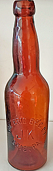 THE ERIE BREWING COMPANY EMBOSSED BEER BOTTLE