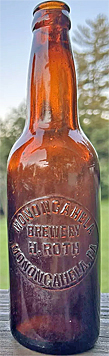 MONONGAHELA BREWERY EMBOSSED BEER BOTTLE