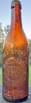 MONONGAHELA BREWERY EMBOSSED BEER BOTTLE