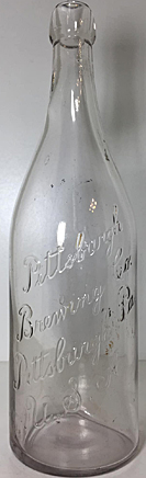 PITTSBURGH BREWING COMPANY EMBOSSED BEER BOTTLE