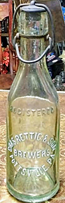 RETTIG BREWING COMPANY EMBOSSED BEER BOTTLE