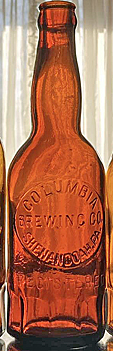 COLUMBIA BREWING COMPANY EMBOSSED BEER BOTTLE