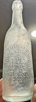 AMERICAN BREWING ASSOCIATION EMBOSSED BEER BOTTLE