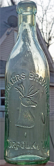 CONSUMERS BREWING COMPANY EMBOSSED BEER BOTTLE
